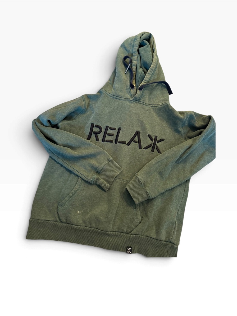 Onepiece Olive Green "RELAX" Women’s Hoodie Size Medium